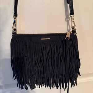 Rebecca Minkoff Navy Fringe Crossbody Bag